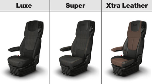 DAF EURO 6 Luxe , Super , Xtra Leather stoelen