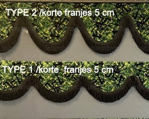 met korte franjes 5cm