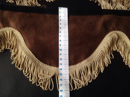 Raamband TYPE 1 met DUBBEL viscose franje 5 cm