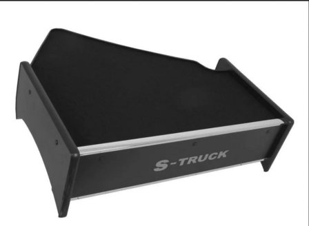 Dashboardtafel midden zwart met kleedje bovenste mat naar keuze geschikt voor  SCANIA G 2005 t/m 2016  ( gefreesd )