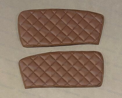 SALE! Deurpanelen  geschikt voor DAF XF EURO 6 2012 tm /2021, doorgestikt lederlook oude chocoladebruin L 20