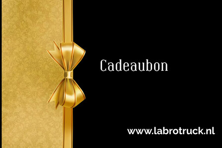 Cadeaubon Labro. Te bestellen in waarden van &euro; 20,- tot &euro; 400,-