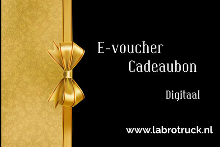 E-voucher cadeaubon .Te bestellen in waarden van &euro; 20,- tot &euro; 400,-