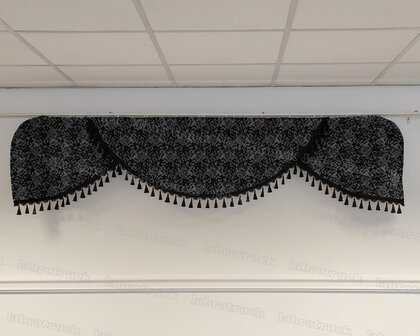 Bovenbed gordijn Deense Pluche met luxe kwasten 