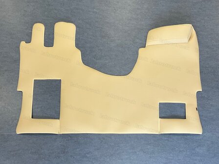 Tunnelhoes met vloermatten in een deel geschikt voor MERCEDES ACTROS MP5 (voor een klapstoel), glade lederlook, beige L48, logo optioneel. 
