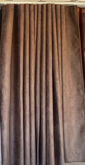 SALE  zijgordijnen maat H 80 cm x B 240 cm SP 24 (CHOCOBRUIN) = SP20 alcantara plus dubbelzijdig zonder kwasten Let op ! maat 80 cm hoog 