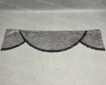 Bovenbed gordijn met korte 5 cm  viscose franjes