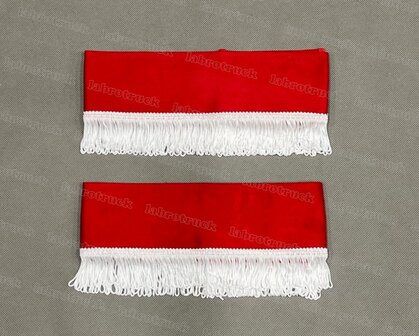 Losse brede embrasses ALCANTARA PLUS met viscose franjes 5 cm voor zijgordijnen