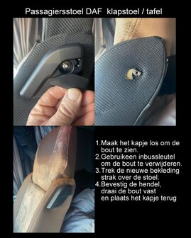 Stoelhoezen geschikt voor DAF glad lederlook middenstuk