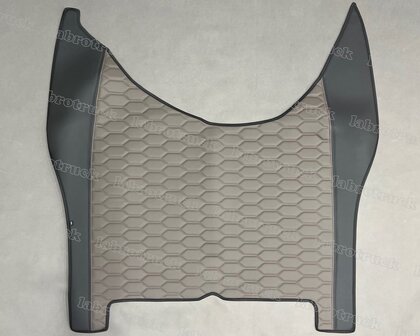 SALE: Tunnelhoes geschikt voor DAF XF New gen, volledig lederlook,zijkanten zwart L1, middenstuk patroon horizontaal dark paper dust LH65, logo optioneel