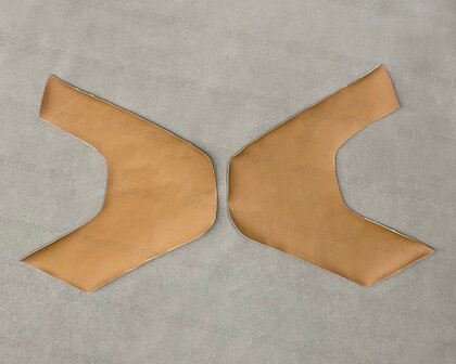 Voorraad voordeel: Losse stof deurbekleding geschikt voor SCANIA Next, glad lederlook bruin L4 (versie A met geluidspeaker).