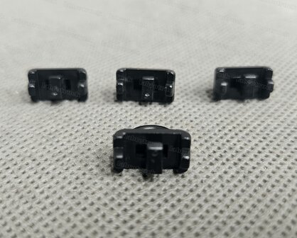 Eindstops SMALLE RAIL in ZWART set van 4 :VOLVO;MAN;IVECO;RENAULT T;DAF SUPER SPACE CAB ACHTER RAIL
