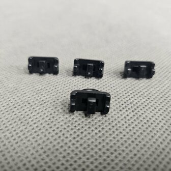 Eindstops SMALLE RAIL in ZWART set van 4 :VOLVO;MAN;IVECO;RENAULT T;DAF SUPER SPACE CAB ACHTER RAIL
