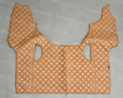 SALE! Tunnelhoes geschikt voor SCANIA G 2019 NEXT GENERATION (hoge tunnel) doorgestikt lederlook (vierkantjes) oud bruin P4. Logo optioneel.