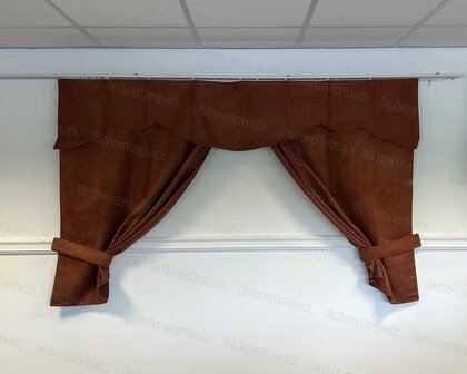 OP IS OP! Tussengordijn CLASSIC 170 cm kleur cognacbruinSP3  (zonder franjes). 