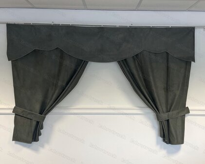 OP IS OP! Tussengordijn CLASSIC 170 cm kleur oud antraciet SP27  (zonder franjes). 