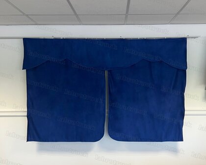OP IS OP! Tussengordijn CLASSIC 140 cm kleur oud kobaltblauw SP7  (zonder franjes). 