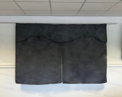 OP IS OP! Tussengordijn CLASSIC 140 cm kleur antraciet SP17  (zonder franjes). 