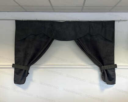 OP IS OP! Tussengordijn CLASSIC 140 cm kleur antraciet SP17  (zonder franjes). 