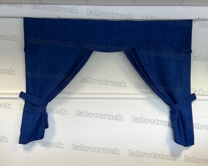 OP IS OP! Tussengordijn CLASSIC 170 cm kleur oud kobalt SP7 (zonder franjes). 