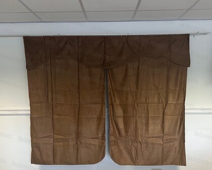 OP IS OP! Tussengordijn CLASSIC 170 cm kleur oud bruin SP4  (zonder franjes). 