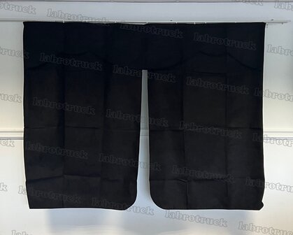 OP IS OP! Tussengordijn CLASSIC 170 cm kleur zwart  (zonder franjes). Let op, witte achterkant!
