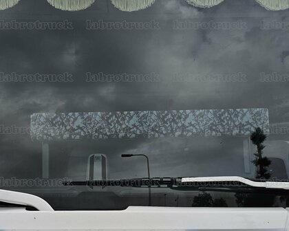 Deens pluche serie dashboardtafel  DEENSE PLUCH geschikt voor SCANIA NEXT GENERATION S en R serie vanaf 2017 midden ZWART / DEENS ( gefreesd / zwarte rant)