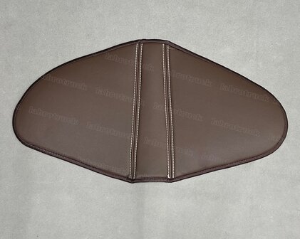 OP IS OP! Stuurkolom hoes geschikt voor DAF 105 XF, DAF XF EURO 6 (t/m 2022) glad lederlook OUD mokka L25 met witte stiksels.
