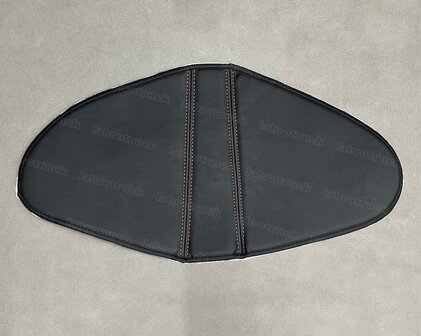 OP IS OP! Stuurkolom hoes geschikt voor DAF 105 XF, DAF XF EURO 6 (t/m 2022) glad lederlook zwart  L1 met cognacbruine stiksels.