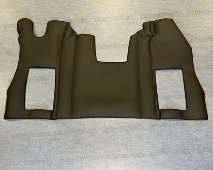 NIEUW ! Tunnelhoes &amp; Vloermatten - Compleet in &eacute;&eacute;n stuk geschikt voor SCANIA R NEXT (LUXE / DRAAIENDE STOEL) , volledig glad lederlook zwart L1, zonder borduring.