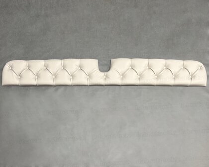 Zonneklep plaat geschikt voor SCANIA NEXT in 1 deel, met uitsparing, geknoopt lederlook steeinbeige/greige L41.