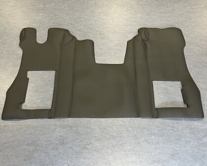 NIEUW ! Tunnelhoes &amp; Vloermatten - Compleet in &eacute;&eacute;n stuk geschikt voor SCANIA R NEXT (KLAPSTOEL) , volledig glad lederlook antraciet L17  met antraciet stiksels