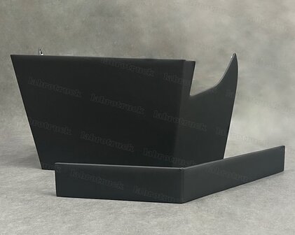 Stoelhoeken geschikt voor DAF New gen XG/XG+ glad lederlook zwart L1  (voor een KLAPSTOEL)