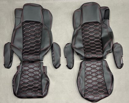 Stoelhoezen geschikt voor MERCEDES doorgestikt pritstof middenstuk