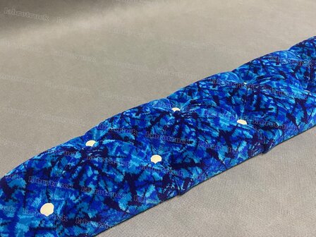 deens blauw met beige knoppen L48 van lederlook