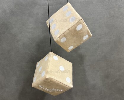 Actie ! Dobbelstenen SP 48 Beige met Labro design logo in wit