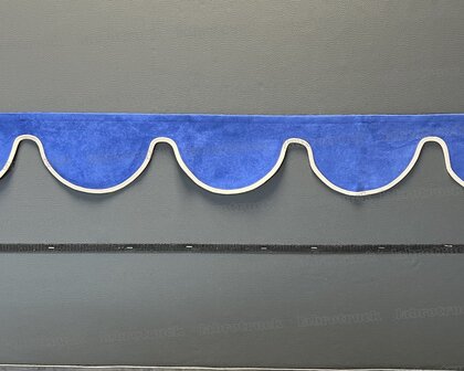 SALE : Raamband /voorraamstrook TYPE 1, Kleur: oud kobaltblauw SP7 met beige rand