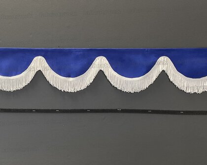 SALE : Raamband /voorraamstrook TYPE 1, Kleur: oud kobaltblauw SP7 met dubbel witte kleur F80-1