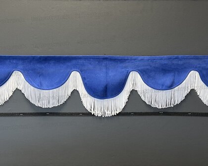 SALE : Raamband /voorraamstrook TYPE 6, Kleur: oud kobaltblauw SP7 met witte kleur F80-1