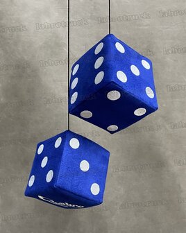 Actie ! Dobbelstenen SP 7 oud kobaltblauw met Labro design logo