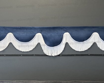 SALE: Raamband TYPE 6, Kleur:  donkerblauw SP 18 met dubbel witte kleur F80-1