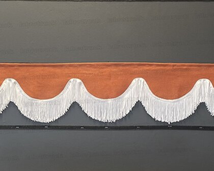 SALE: Raamband TYPE 1, Kleur: oranje/bruin SP 33 met dubbel witte kleur F80-1