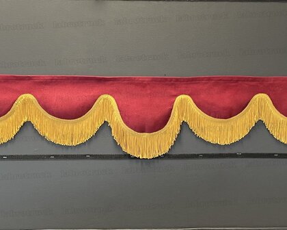 SALE: Raamband TYPE 6, Kleur: bordeauxrood SP 10 met dubbel goud/honing kleur F80-4