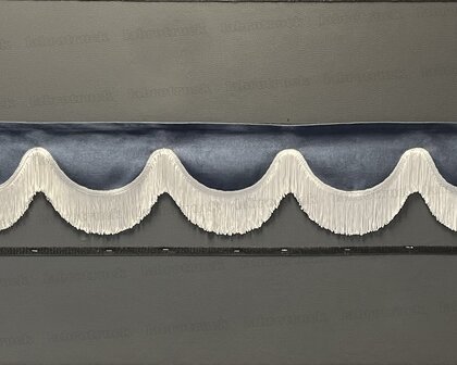 SALE: Raamband TYPE 1, Kleur: oud donkerblauw SP 11 met dubbel witte kleur F80-1