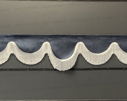 SALE: Raamband TYPE 6, Kleur: oud donkerblauw SP 11 met dubbel witte kleur F80-1