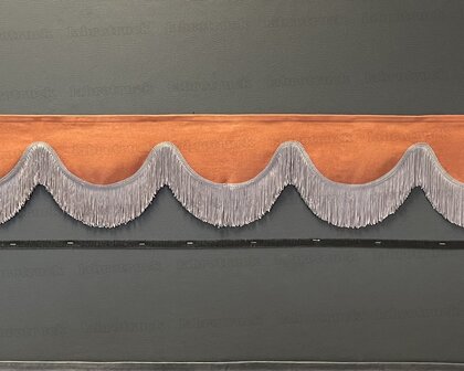 SALE: Raamband TYPE 1, Kleur: oranje/bruin SP 33 met dubbel donker grijs kleur F80-17