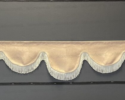 SALE: Raamband TYPE 6, Kleur: beige SP48 met enkel cr&eacute;me kleur F50-8