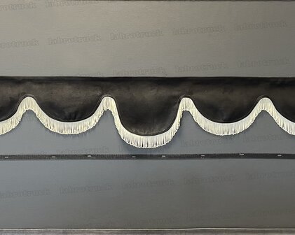 SALE: Raamband TYPE 6, Kleur: zwart SP 1 met enkel cr&eacute;me kleur F50-8