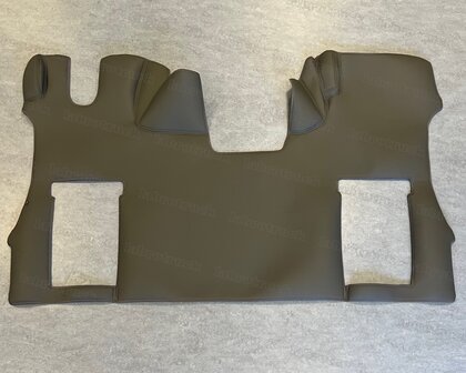 ACTIE ! Tunnelhoes met vloermatten in 1 deel geschikt voor SCANIA S NEXT GENERATION (VASTE STOEL) - glad lederlook antraciet L17,antraciet stiksels. Logo optioneel