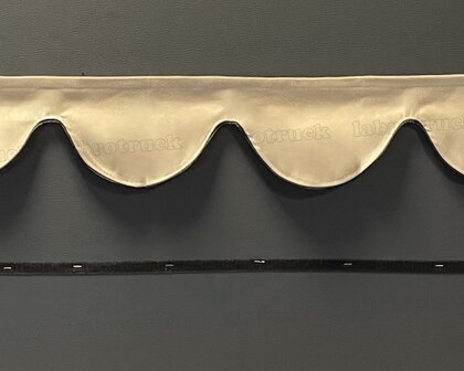 SALE: Raamband TYPE 1, Kleur: beige SP 48 zonder franjes (met zwarte rand)